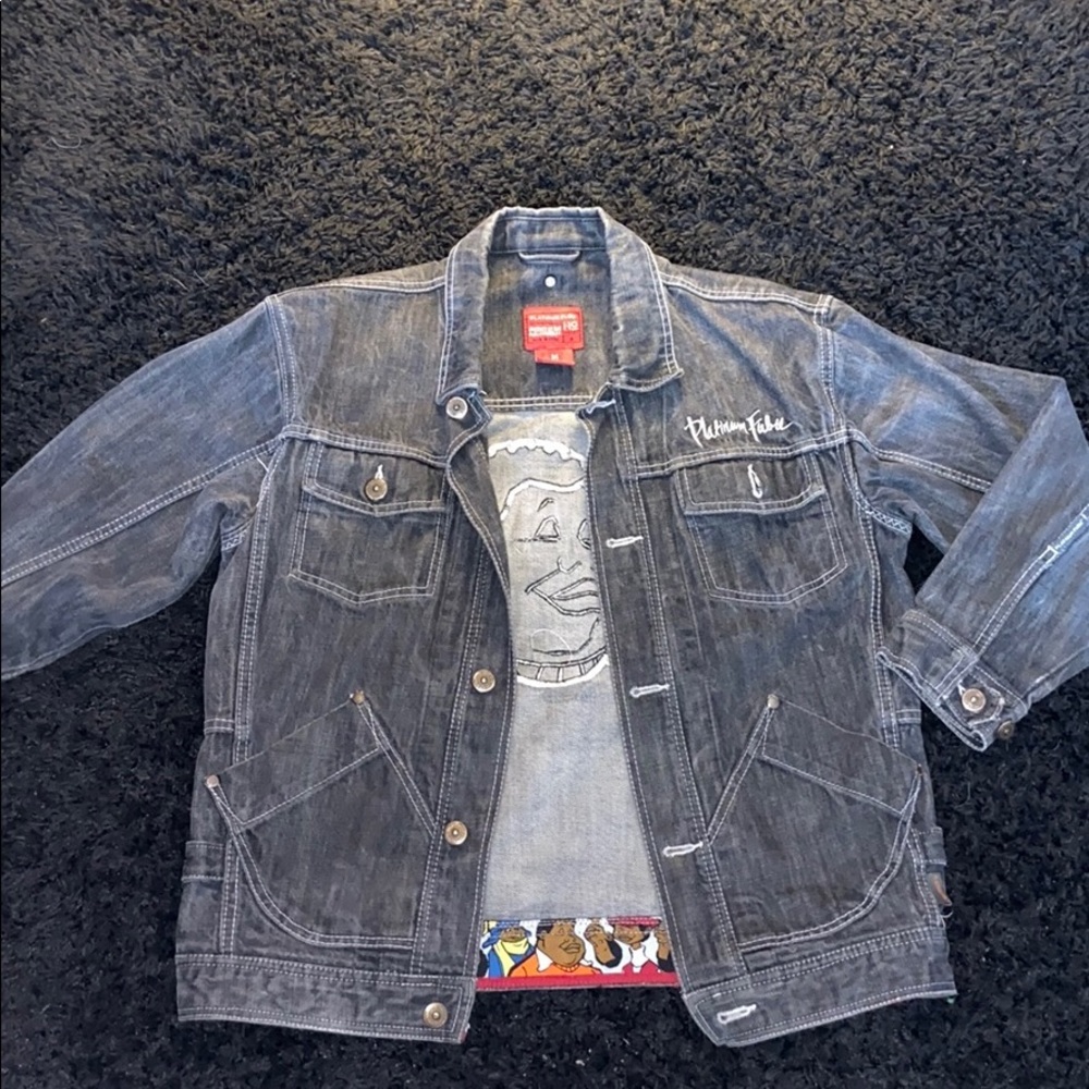 Vintage Platinum Fubu Fatboy Jean Jacket